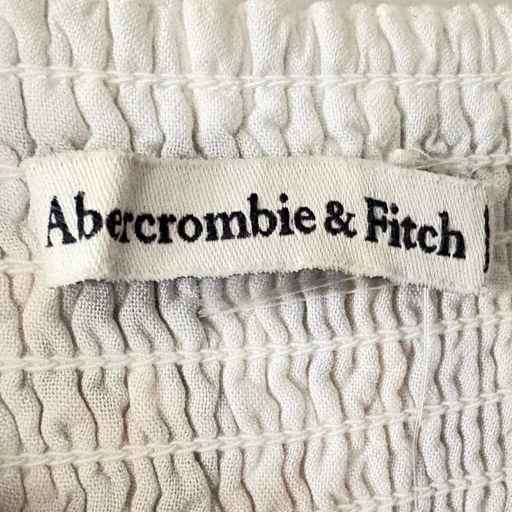 Abercrombie & Fitch Tropical Floral Maxi Dress Smocked Back Button Front M - Picture 8 of 13